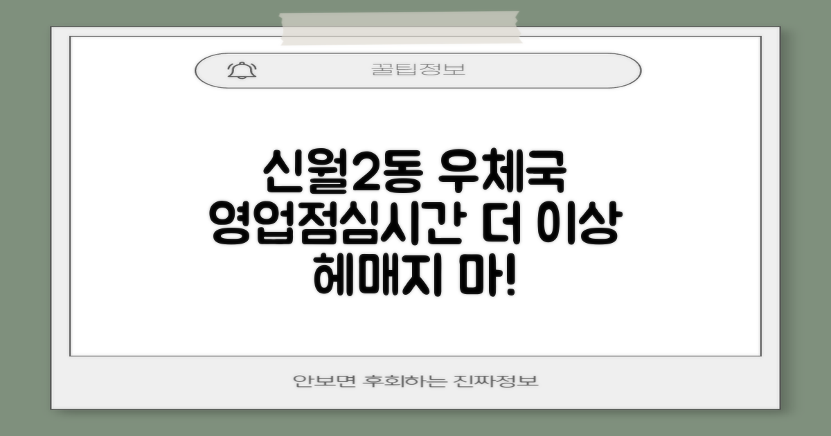 서울신월2동우체국, 영업시간과 점심시간, 더 이상 헤매지 마세요!